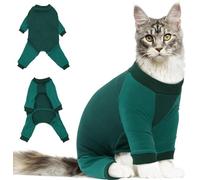 DENTRUN Cat Hair Sticky Onesie, Pullover, Warm Pajamas, Jumper, Cloth with Four Legs, Soft Kitten Onesie, Spay Recovery Suit Female Only, Apparel for Cats