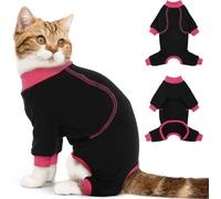 DENTRUN Cat Surgery Recovery Suit Cat Post Surgery Suit Cat Clothes for Cats Only Kitten Clothes Cat Onesie Cat Outfit E-Collar Alternative Cat Jumpers Lost Hair Removable Breathable