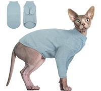 DENTRUN Sphynx Cat Clothes Hairless Cat Outfit Kitten Jumper Breathable Cat Onesie Turtleneck Sweater Adorable Cat Clothing Vest Pajamas Jumpsuit