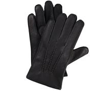 Dents Cashmere-Lined Deerskin Leather Gloves - Black - UK 8 - Menswear UK 8
