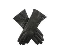 Dents Evelyn Women's Cashmere Lined Leather Gloves BLACK (Red) 8