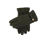 Dents Exmoor Men's Fleece Lined Waxed Cotton Gloves OLIVE M