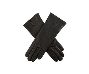 Dents Felicity Women's Silk Lined Leather Gloves BLACK 8