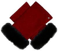 Dents Fingerless Mittens Berry & Black Women's M