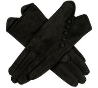 Dents Gloves WoMens Black Touchscreen Black Stretch One Size Covered Buttons