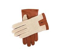 Dents Lancaster Men's Classic Crochet Back Driving Gloves COGNAC M