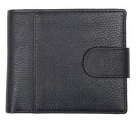Dents Leather Bifold Wallet with RFID Blocking & Coin Purse for Men, Black/Bordeaux, One Size