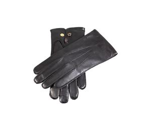 Dents Mendip Men's Wool Lined Leather Officer's Gloves Black 8.5 BLACK 8.5