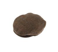Dents Men's Abraham Moon Tweed Flat Cap CHESTNUT M