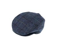 Dents Men's Abraham Moon Tweed Flat Cap BLUE M