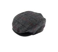 Dents Men's Abraham Moon Tweed Flat Cap CHARCOAL XL