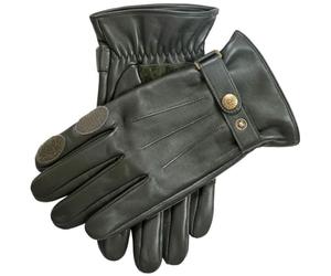 Dents Mens Birkhall Suede Palm Leather Shooting Gloves - Olive Green - Medium