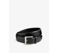 Dents Mens Black Glossy Leather Belt L