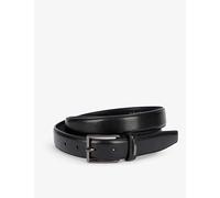 Dents Mens Black Logo-engraved Leather Belt M