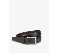 Dents Mens Brown Logo-engraved Leather Belt Xl