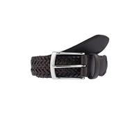 Dents Mens Casual Plaited Unlined Leather Belt Brown M