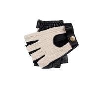 Dents Mens Cleave Crochet Fingerless Driving Gloves - Black