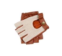 Dents Mens Cleave Crochet Fingerless Driving Gloves - Highway Tan - Medium