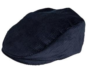 Dents Mens Corduroy Flat Cap - Navy - Medium