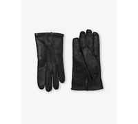 Dents Mens Dents 3 Points Leather and Cashmere Touchscreen Gloves Black S