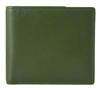Men's Smooth Nappa Leather Bifold Wallet with RFID Blocking - Olive/English Tan / One