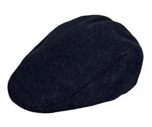 Dents Mens Fernworthy Abraham Moon Plain Tweed Flat Cap - Navy - Extra Large
