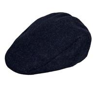 Dents Mens Fernworthy Abraham Moon Plain Tweed Flat Cap - Navy - Medium