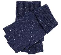 Dents Mens Lymington Fingerless Knitted Gloves - Navy