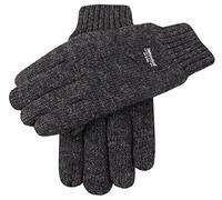 Dents Mens Plain Knitted Gloves - Charcoal - Medium