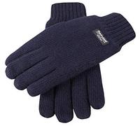 Dents Mens Plain Knitted Gloves - Navy - Medium