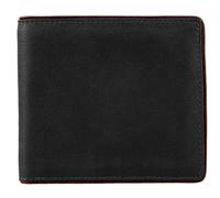 Dents Mens Severn Leather RFID Blocking Coin Bifold Wallet - Black/Dark Tan
