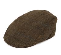 Dents Moon Tweed Flat Cap - Chestnut L L