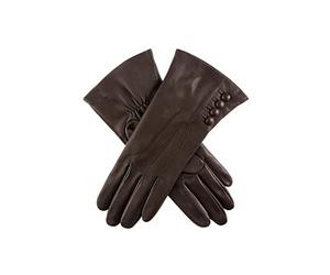 Dents Natalie Women's Silk Lined Touchscreen Leather Gloves MOCCA 8