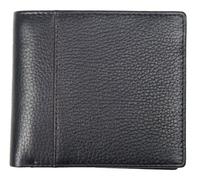 Dents Slim RFID Blocking Bifold Wallet in Pebble Grain Leather for Men, Black/Bordeaux, One Size