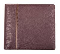 Dents Slim RFID Blocking Bifold Wallet in Pebble Grain Leather for Men, Bordeaux/Light Tan, One Size