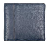 Dents Slim RFID Blocking Bifold Wallet in Pebble Grain Leather for Men, Navy/Cognac, One Size