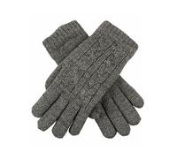 Dents Women's Cable Knit Gloves CHARCOAL ONE