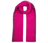 Dents Womens Chevron Pattern Fringe End Scarf - Fuchsia Pink