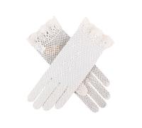 Dents Women's Cotton Crochet Gloves ECRU ONE
