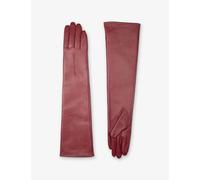 Dents Womens Dents Mia Long Leather Gloves Claret M
