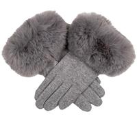 Dents Womens Faux Cuff Gloves - Dove Grey