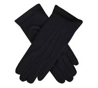 Dents Womens Fiona Three-Point Cotton Gloves - Black - Large