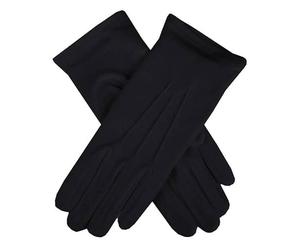 Dents Womens Fiona Three-Point Cotton Gloves - Black