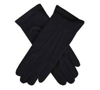 Dents Womens Fiona Three-Point Cotton Gloves - Black - Large