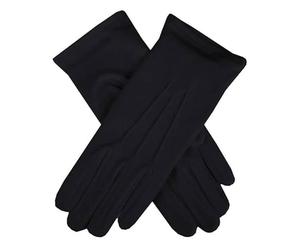 Dents Womens Fiona Three-Point Cotton Gloves - Black - Large