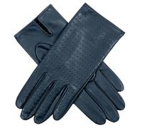 Dents Womens Florence Perforated Leather Gloves - Navy - Large