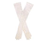 Dents Women's Long Lace Evening Gloves IVORY ONE