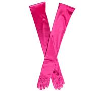 Dents Women's Long Satin Evening Gloves FUCHSIA ONE