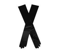 Dents Women's Long Satin Evening Gloves BLACK ONE