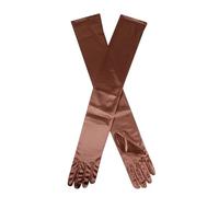 Dents Women's Long Satin Evening Gloves BRONZE ONE
